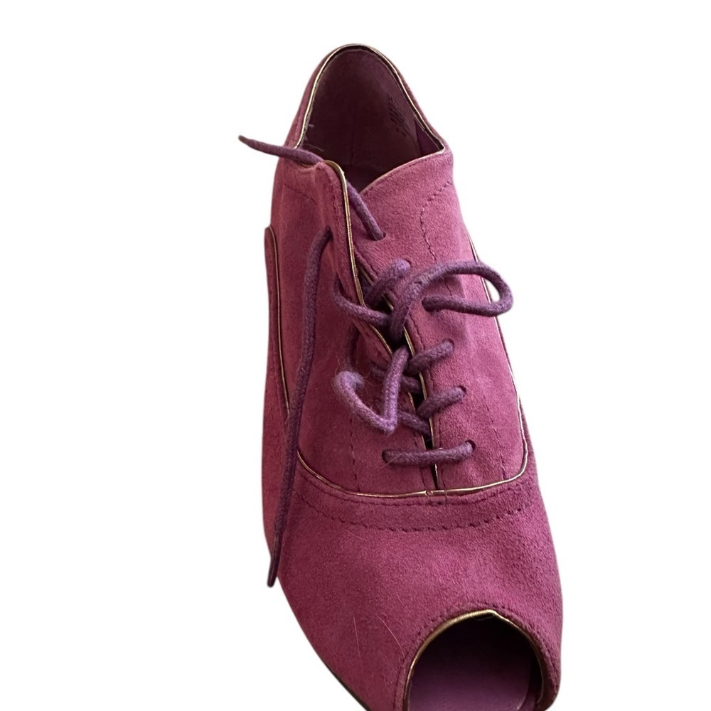 LouLou de laFalaise suede heels with peep toe size 8. Never worn.